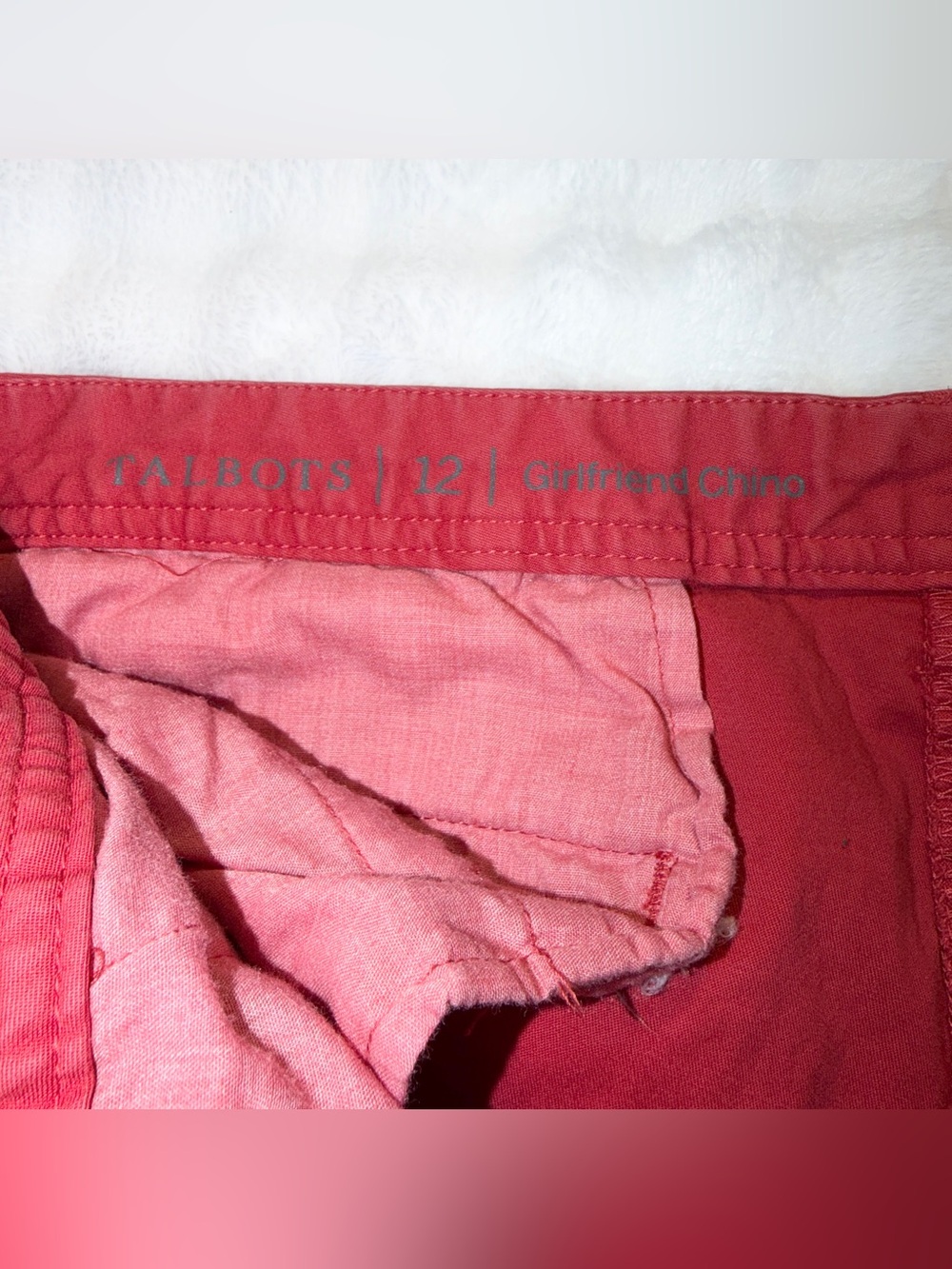 TALBOTS Women’s Girlfriend Chico Faded Red Jeans Size 12 - Picture 4 of 10